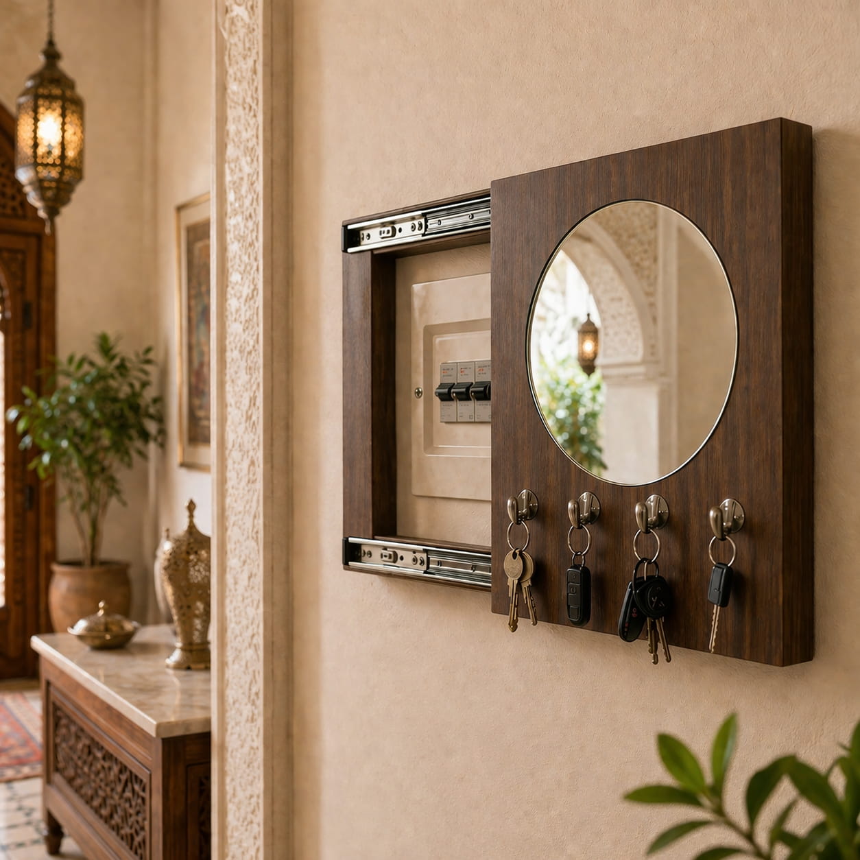 Cache Compteur Élégant avec Miroir