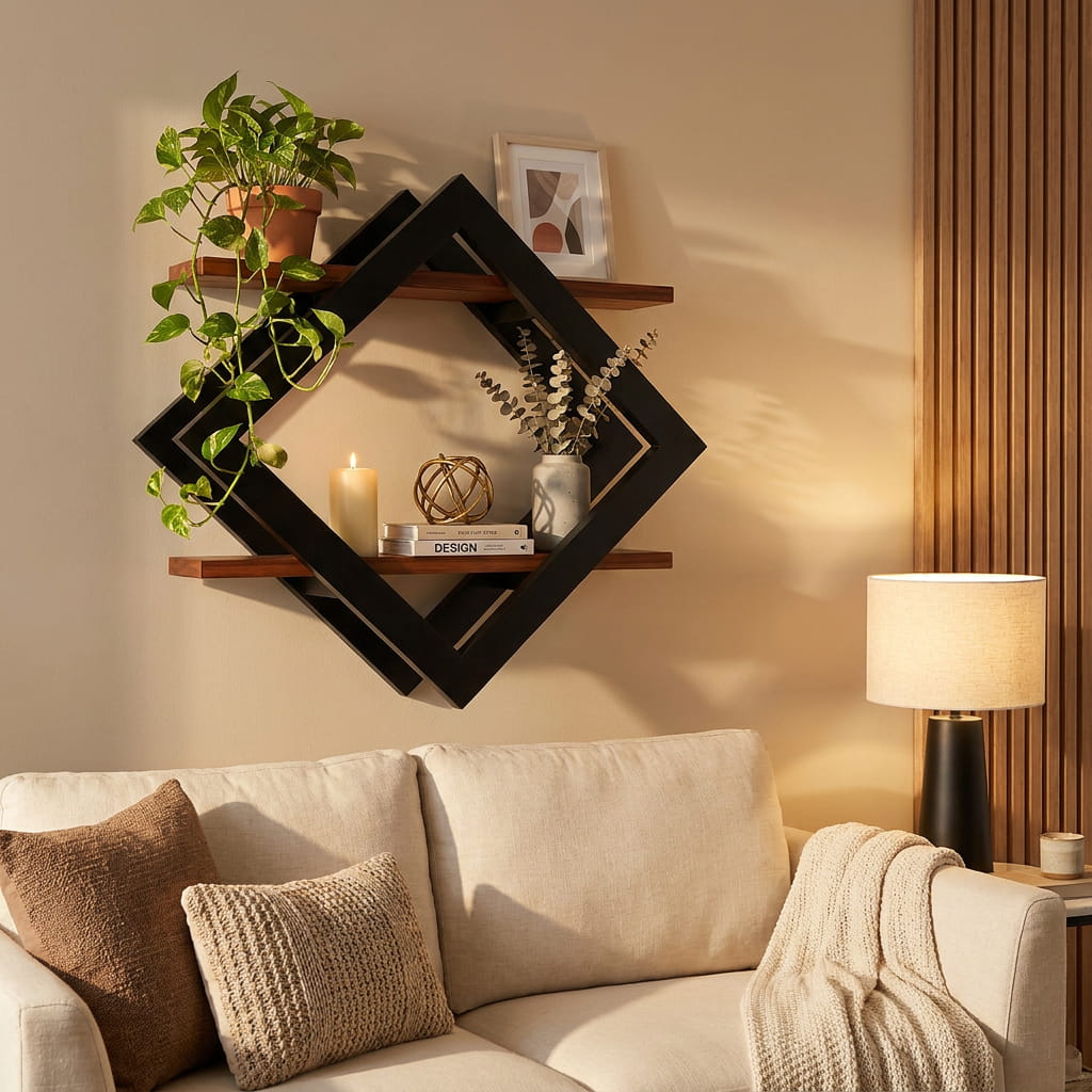 Étagère Murale Design Scandinave - Élégance Moderne en Bois
