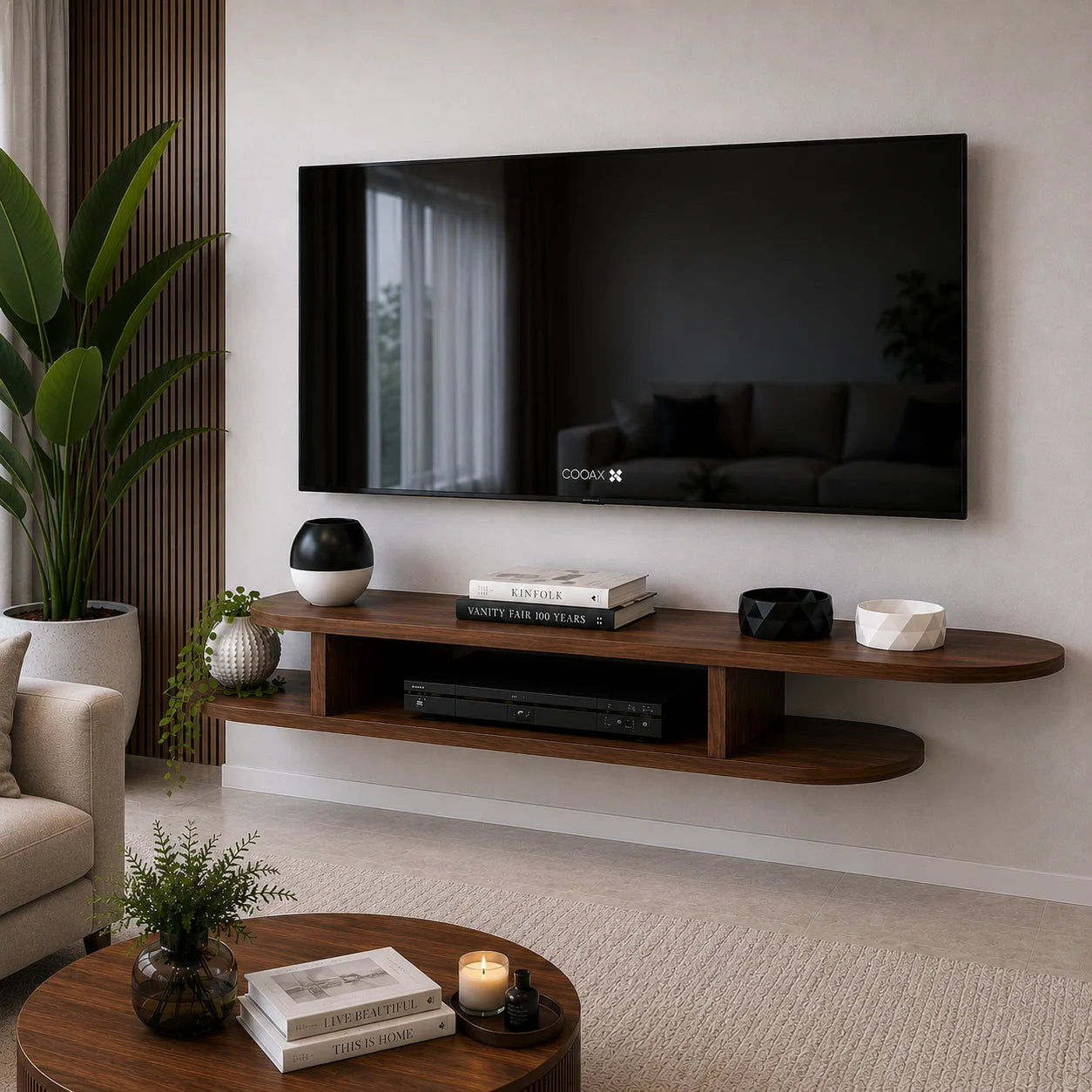 Meuble TV Flottant Luxe – L'Élégance Minimaliste pour Votre Salon