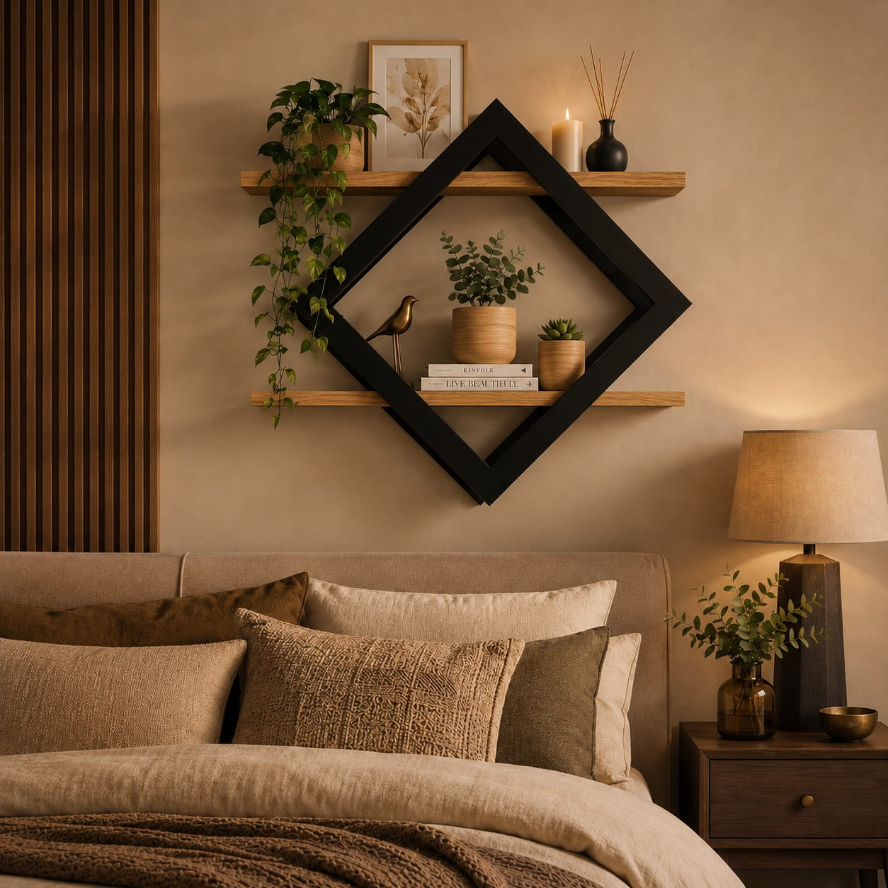 Étagère Murale Design Scandinave - Élégance Moderne en Bois
