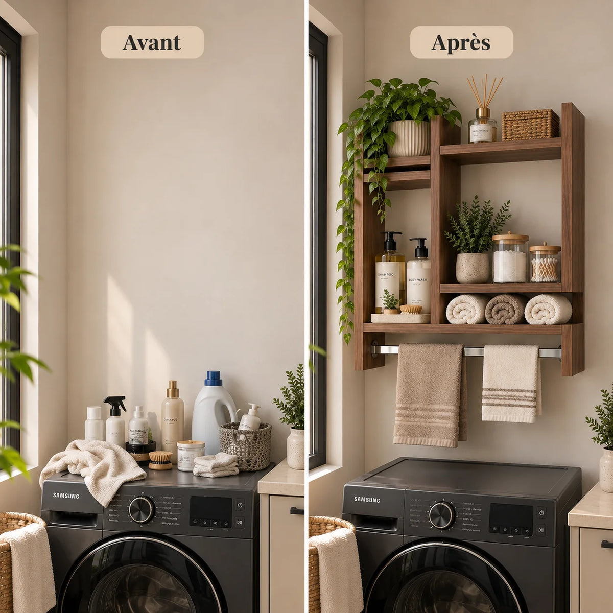 Étagère Murale de Salle de Bain – Élégance & Organisation