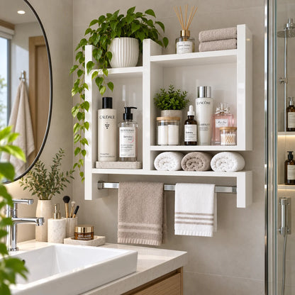 Étagère Murale de Salle de Bain – Élégance & Organisation