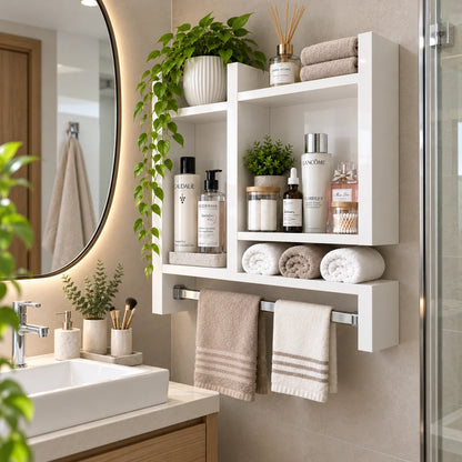 Étagère Murale de Salle de Bain – Élégance & Organisation