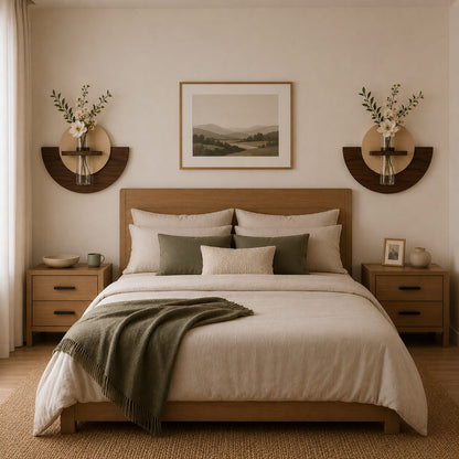 Décoration Murale Florale en Bois