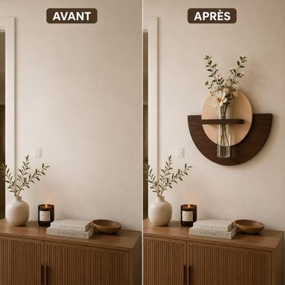 Décoration Murale Florale en Bois