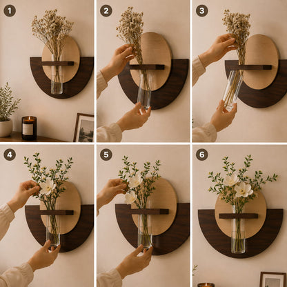 Décoration Murale Florale en Bois