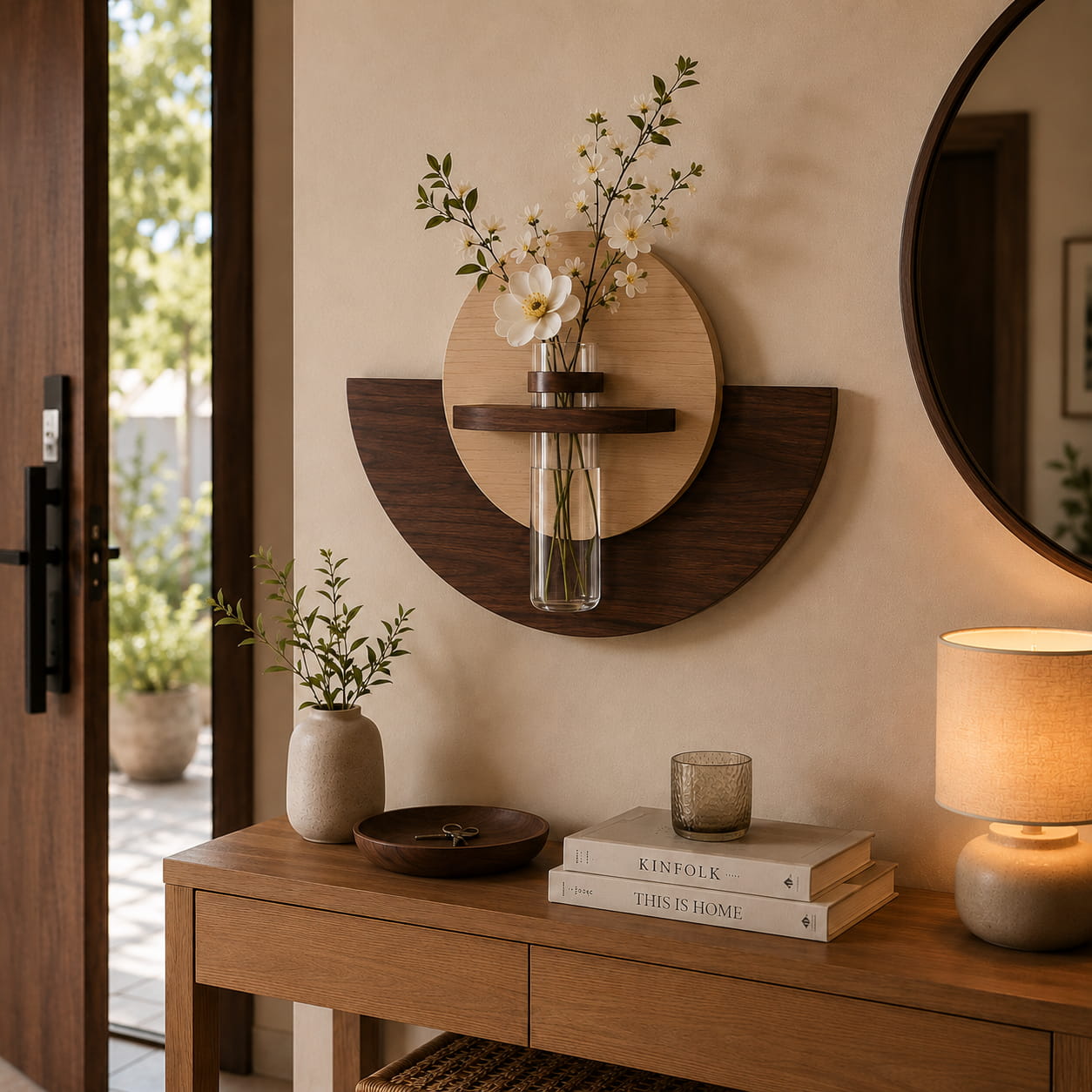 Décoration Murale Florale en Bois
