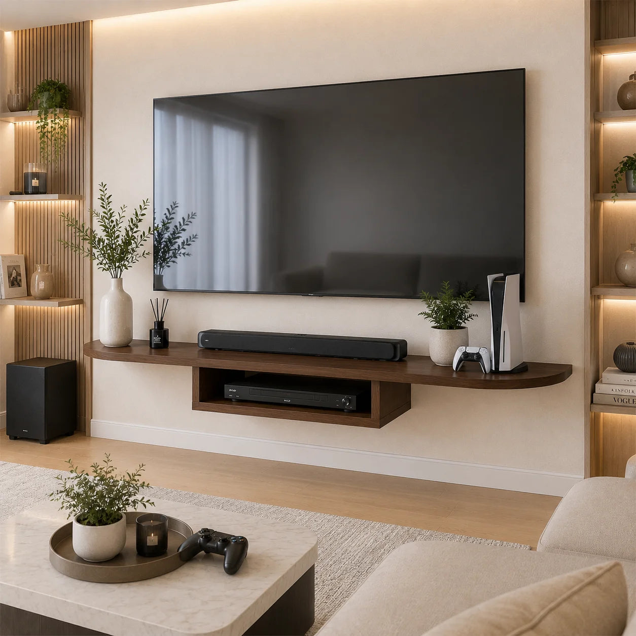 Meuble TV Suspendu Élégance - Le détail qui transforme votre salon