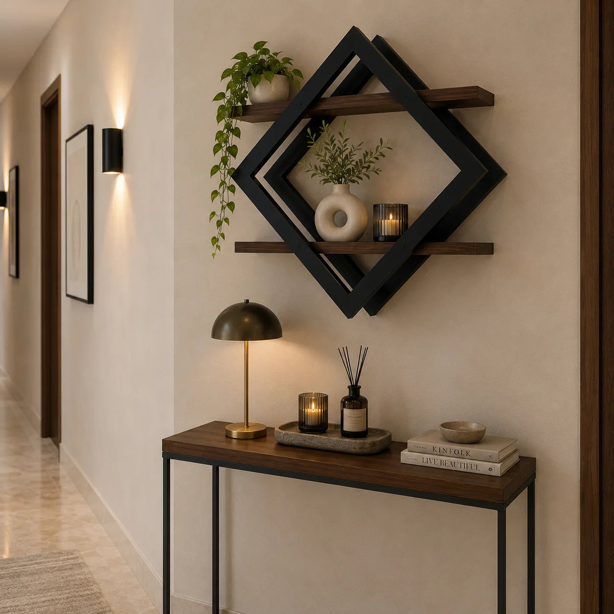 Étagère Murale Design Scandinave - Élégance Moderne en Bois