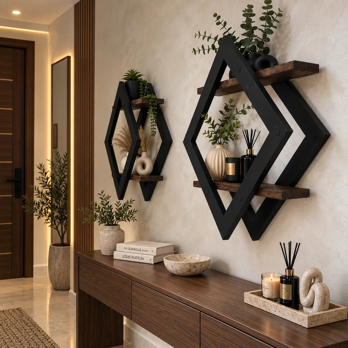 Étagère Murale Design Scandinave - Élégance Moderne en Bois