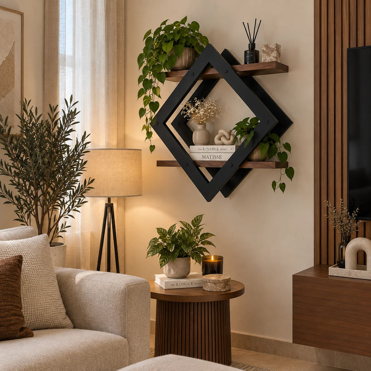 Étagère Murale Design Scandinave - Élégance Moderne en Bois