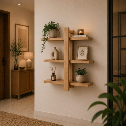 Étagère Murale en Bois – Design Élégant à 3 Niveaux
