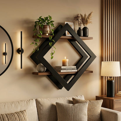 Étagère Murale Design Scandinave - Élégance Moderne en Bois